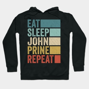 Funny Eat Sleep John Prine Repeat Retro Vintage Hoodie